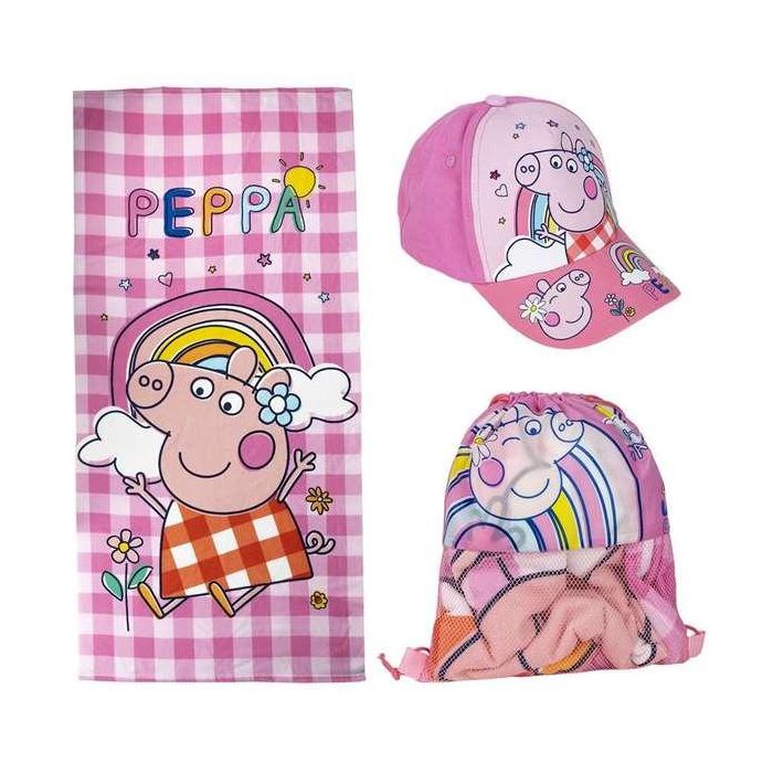 Saquito con toalla y gorra infantil peppa pig 1