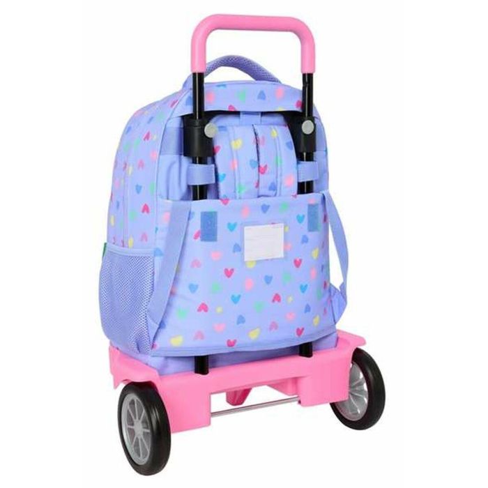 Mochila Safta Grande Con Ruedas Compact Evolution Extraible Benetton Lila 450x330x220 mm 2 Mochila Safta Grande Con Ruedas Compact Evolution Extraible Benetton Lila 450x330x220 mm 2