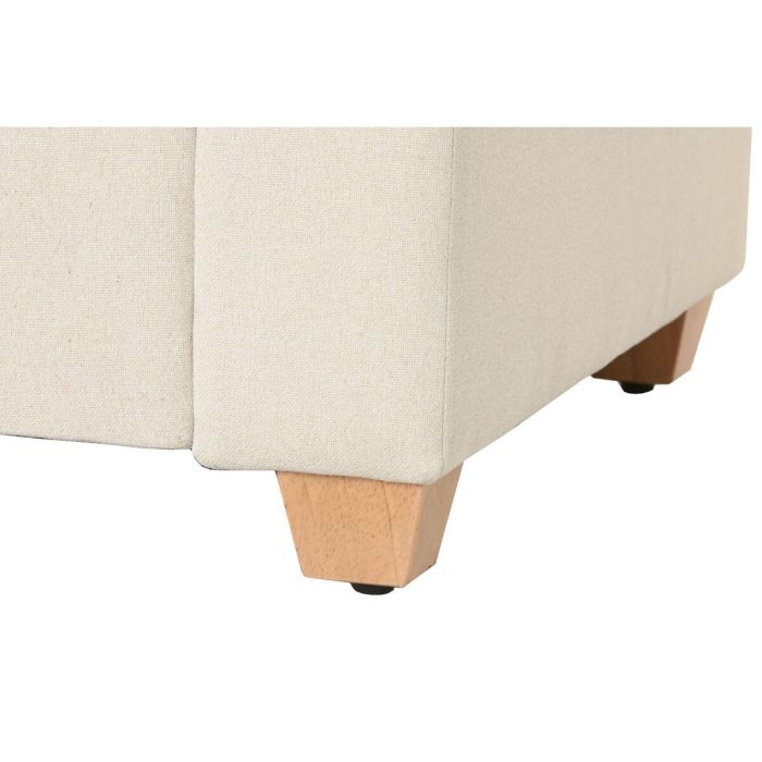 DKD Home Decor Descalzadora Urban Beige de Poliéster y Madera con Almacenaje Interior Desmontable 120x50x42 cm Altura Asiento 42 cm 2 DKD Home Decor Descalzadora Urban Beige de Poliéster y Madera con Almacenaje Interior Desmontable 120x50x42 cm Altura Asiento 42 cm 2