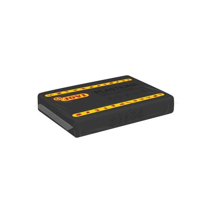 Plastilina Jovi 72 Pastilla 350 Gr. Negro Caja De 15