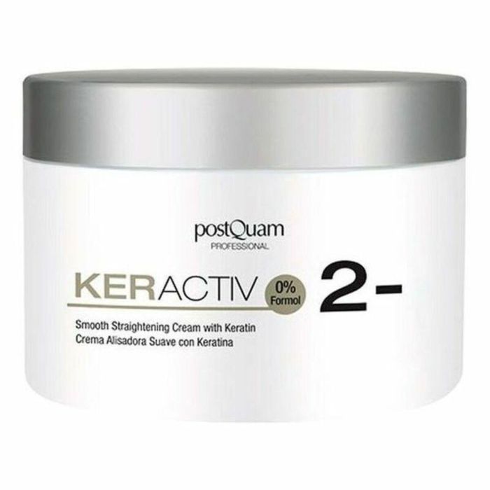 Postquam KERACTIV 2- Crema Alisadora Suave con Keratina, Tratamiento Reparador Hidratante para Cabello Teñido, Mechas o Fino 200ml