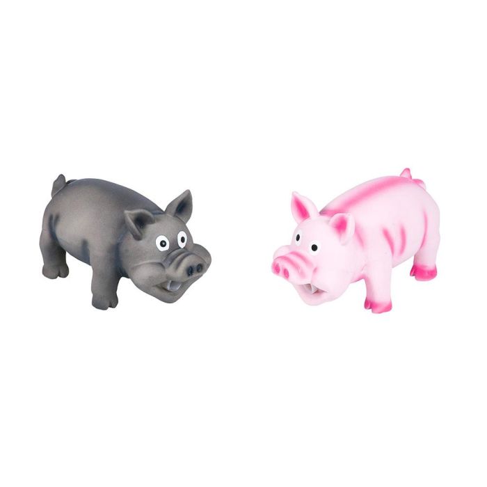 Nayeco Cerdo de látex con sonido real, 15 cm, colores surtidos, juguete para perros
