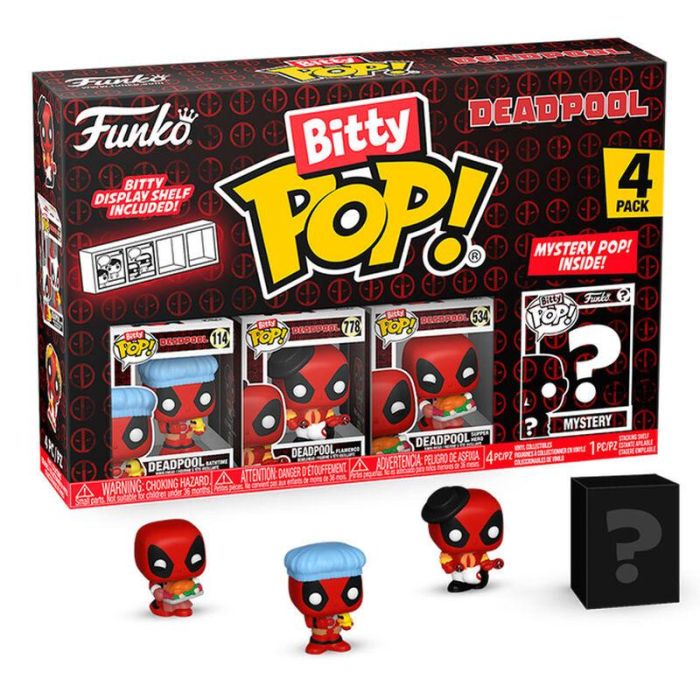 FUNKO Bitty POP! Marvel Deadpool Bathtime - Blíster 4 Figuras Coleccionables Misteriosas