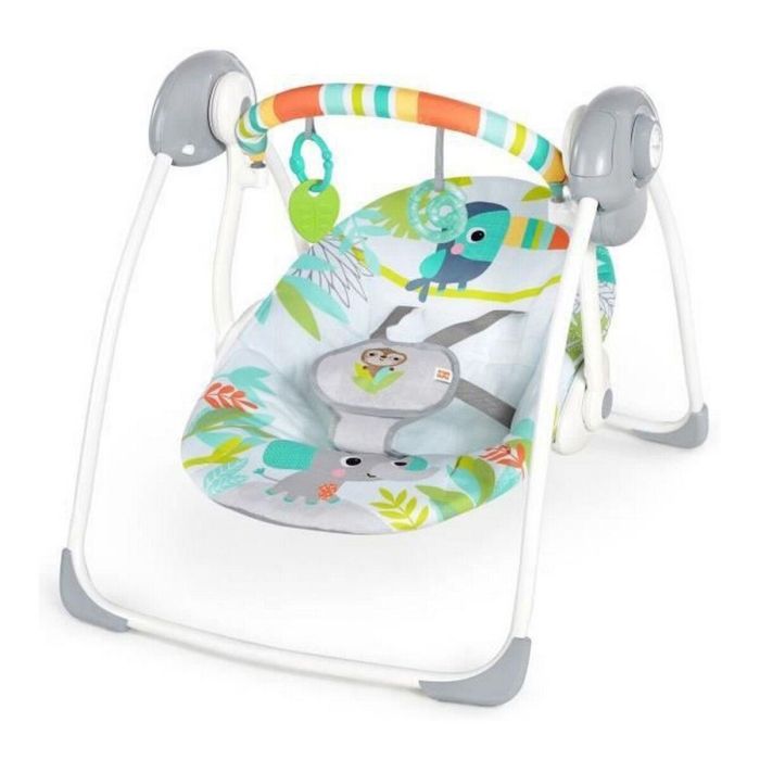 Bright Starts Columpio Portátil Compacto Rainforest Vibes TrueSpeed para Bebés 0-9 Meses 0 Bright Starts Columpio Portátil Compacto Rainforest Vibes TrueSpeed para Bebés 0-9 Meses 0