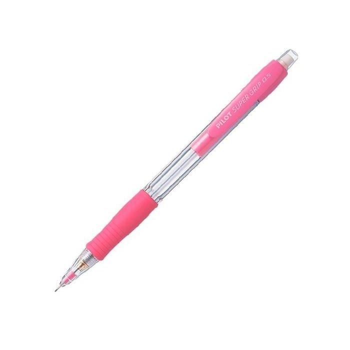 Pilot Portaminas Supergrip H-185 0.5 mm con Goma Rosa (12 Unidades) (12 Unidades)