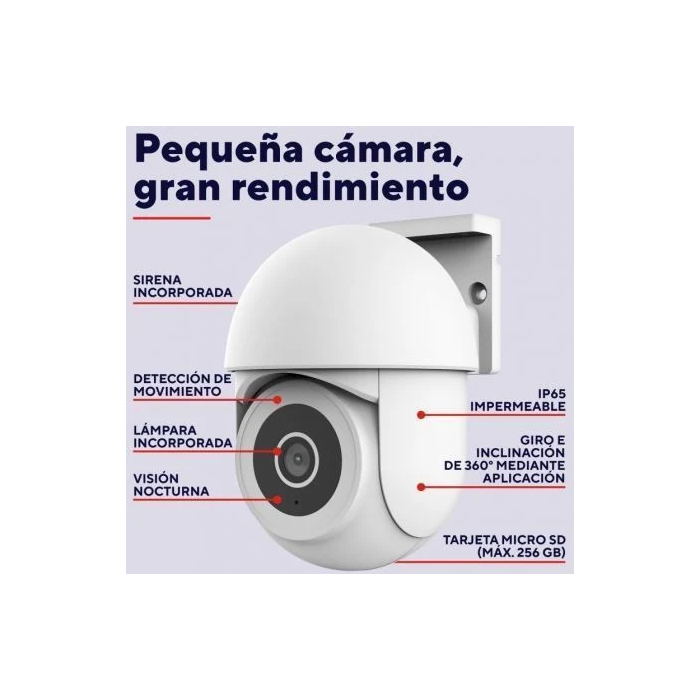 Trust Cámara de Videovigilancia IPCAM-3900 71363, Visión 360°, Visión Nocturna, Control APP, Alarma Sonora y Luminosa, 3MP 3