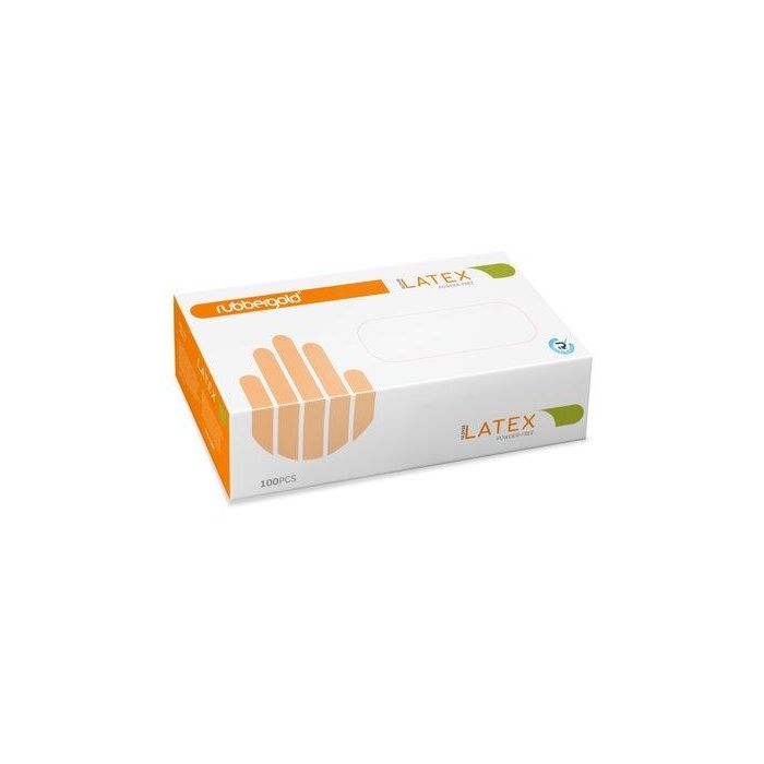 Guantes Rubbegold Latex Sin Polvo Talla L Caja De 100
