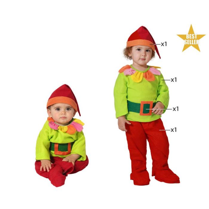 Disfraz Duende Unisex Bebé 24 Meses - Fantasía Disfraz Duende Unisex Bebé 24 Meses - Fantasía