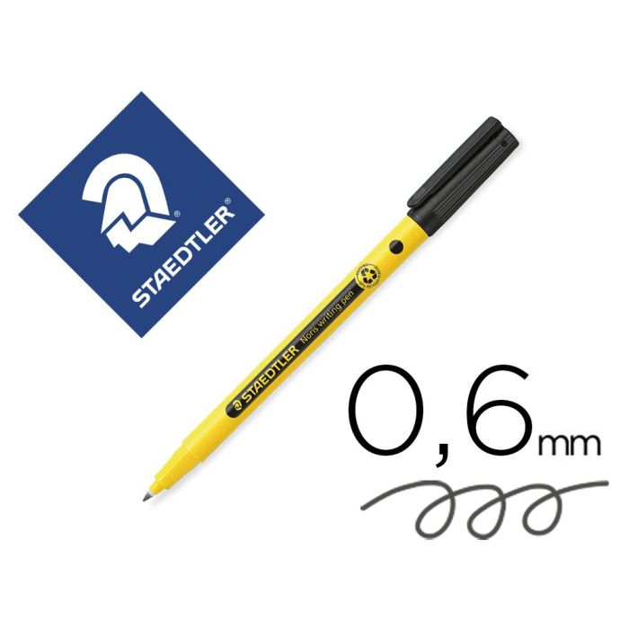 Rotulador Staedtler Noris Writing Pen 307 Tinta Base De Agua Punta Fina Trazo 0,6 mm Negro 10 unidades