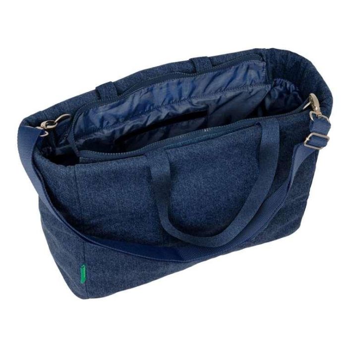 Bolso Benetton Denim Azul 40 x 31 x 17 cm 4 Bolso Benetton Denim Azul 40 x 31 x 17 cm 4