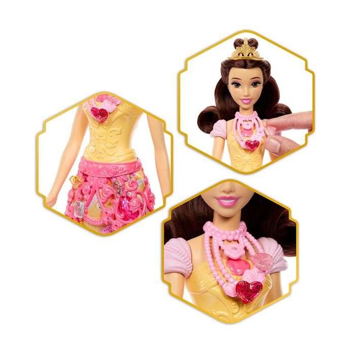 Muñeca princesa disney bella reveal con accesorios sorpresa.32x18x6 cm 1