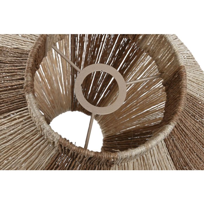 DKD Home Decor Pantalla Tropical 38 x 36 x 38 cm (2 Unidades) de Yute y Metal Natural 2