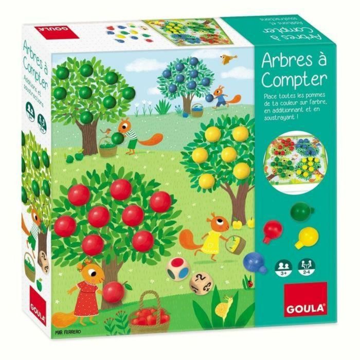 Goula GOU8410446531488 Juego Educativo Árboles para Contar - Completa los Árboles con Frutos según los Dados