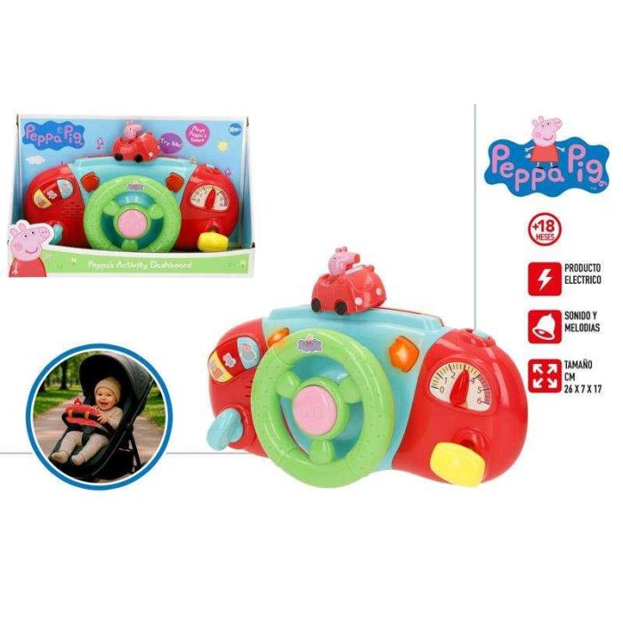 Volante actividades peppa pig con sonidos. 26x7x17 cm 1