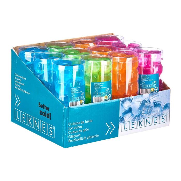 Leknes Set de 18 Cubitos de Hielo Surtidos en Colores - 6x16x6 cm (48 Unidades) 2