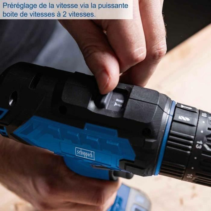 Scheppach C-CD45-X Taladro-destornillador de impacto 20V IXES, 45 Nm, Portabrocas 13mm (sin batería ni cargador) 1 Scheppach C-CD45-X Taladro-destornillador de impacto 20V IXES, 45 Nm, Portabrocas 13mm (sin batería ni cargador) 1