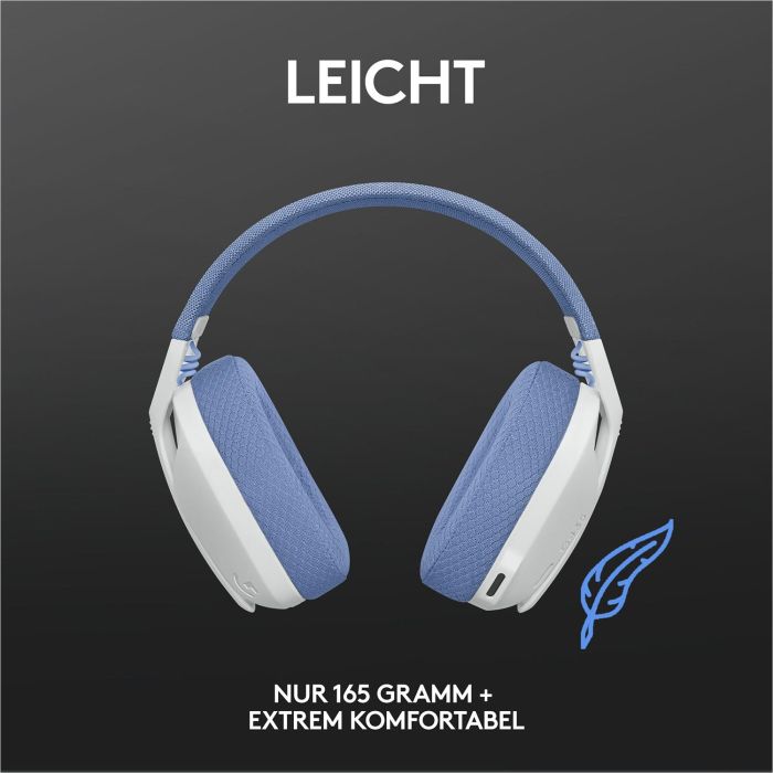 Logitech Auriculares G435 Gaming Inalámbricos Bluetooth/LIGHTSPEED, Sonido Envolvente, Micrófono Integrado, Blanco 5 Logitech Auriculares G435 Gaming Inalámbricos Bluetooth/LIGHTSPEED, Sonido Envolvente, Micrófono Integrado, Blanco 5