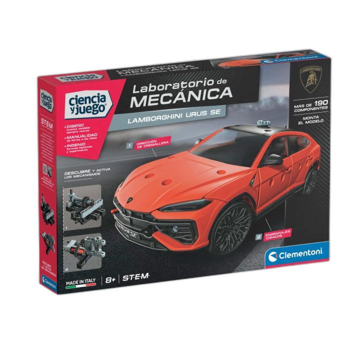 Clementoni Lamborghini Urus Mechanics Kit de Construcción con Puertas Abatibles y Dirección Funcional +8 Años