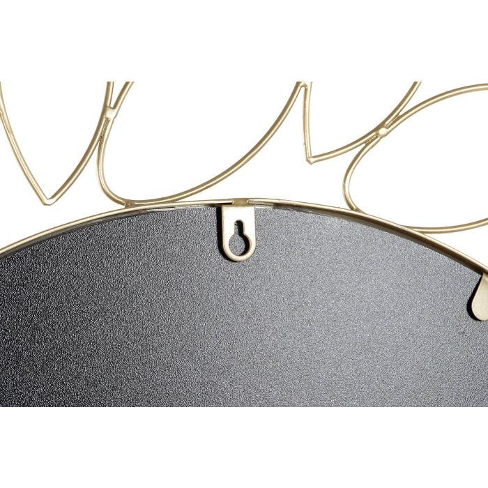 DKD Home Decor Espejo de Pared Cuadrado Glam con Marco de Metal Dorado 80x80 cm y 2 cm de Fondo 3