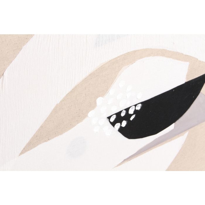 DKD Home Decor Cuadro Moderno Abstracto Beige Terracota Pintado a Mano Lienzo Pino 75.5 x 100 x 3.7 cm (2 Unidades) 2