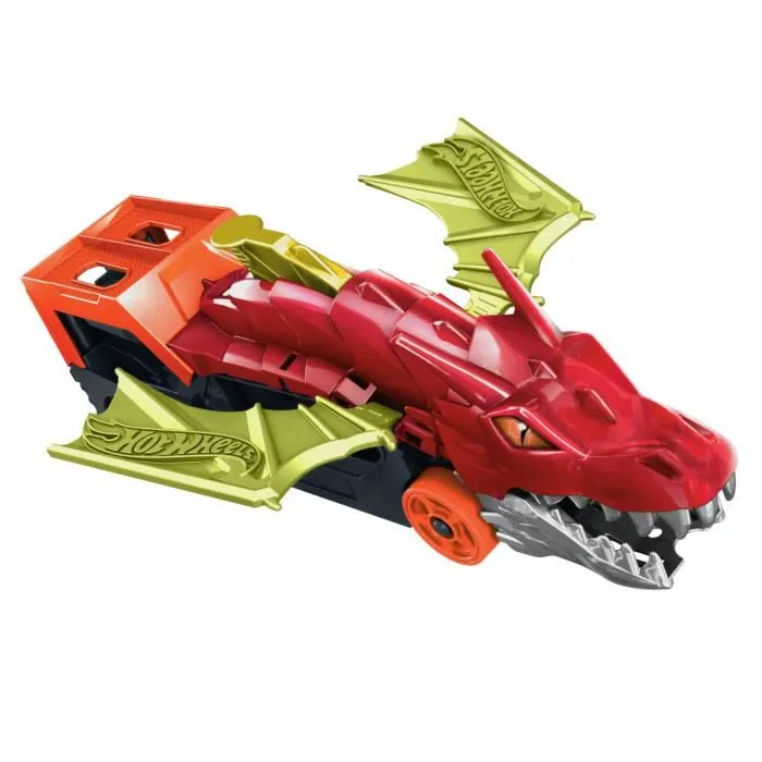 Hot Wheels Transportador de Dragones Juego con 5 Vehículos Rampa Lanzador y 1 Vehículo Incluido 33cm 2