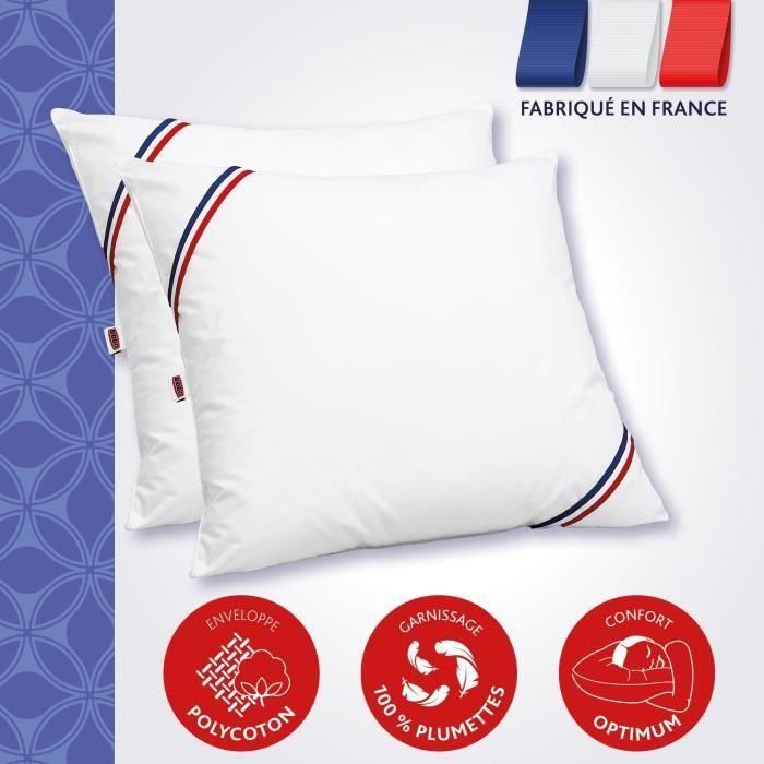 DODO Set de 2 Almohadas MERIBEL Plumettes 60x60cm 5 DODO Set de 2 Almohadas MERIBEL Plumettes 60x60cm 5