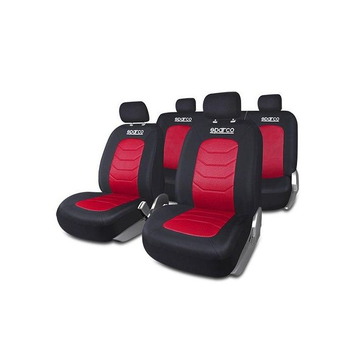 Sparco SPC1019RS Juego Fundas S-Line Rojo para Coche Universales 100% Polyester Lavables 0 Sparco SPC1019RS Juego Fundas S-Line Rojo para Coche Universales 100% Polyester Lavables 0