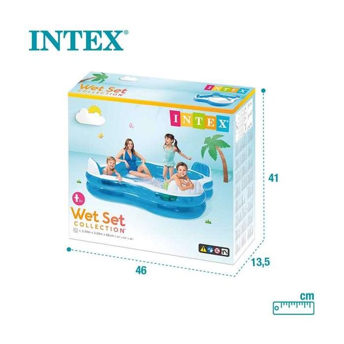Piscina hinchable con 4 asientos (capacidad 990 litros) 229x229x66 cm 9 Piscina hinchable con 4 asientos (capacidad 990 litros) 229x229x66 cm 9