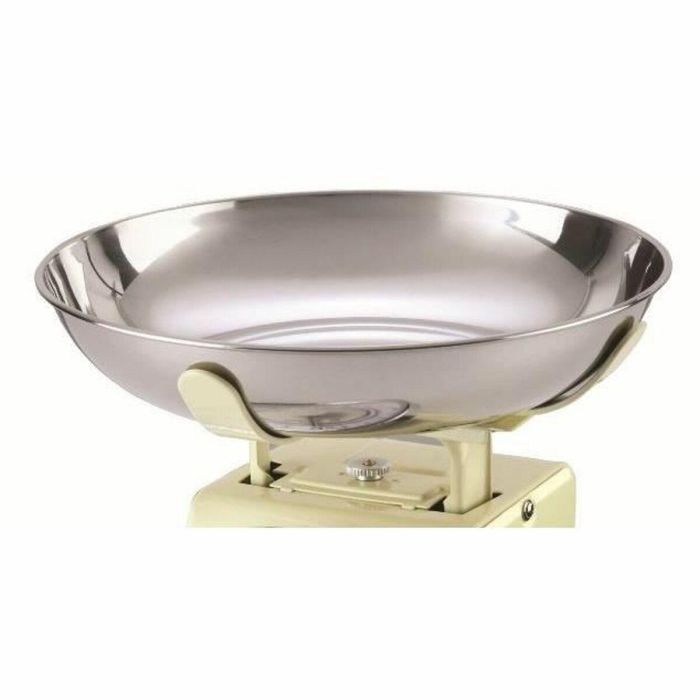 Báscula de cocina mecánica - TERRAILLON - TRAD 500 Creme - Capacidad 5 Kg - Estilo retro - Bol 1 L 1