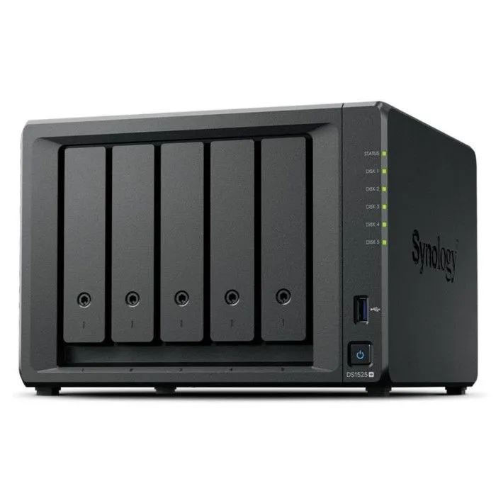 Synology Servidor NAS Disk Station DS1525+ 5 Bahías con Procesador AMD Ryzen 1