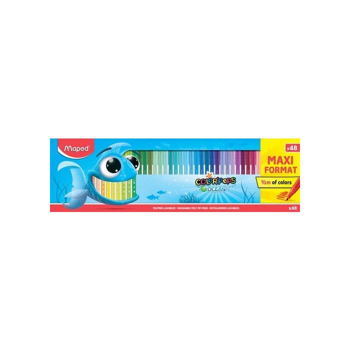 Rotulador Fibra Maped Color´Peps Ocean Estuche De 48