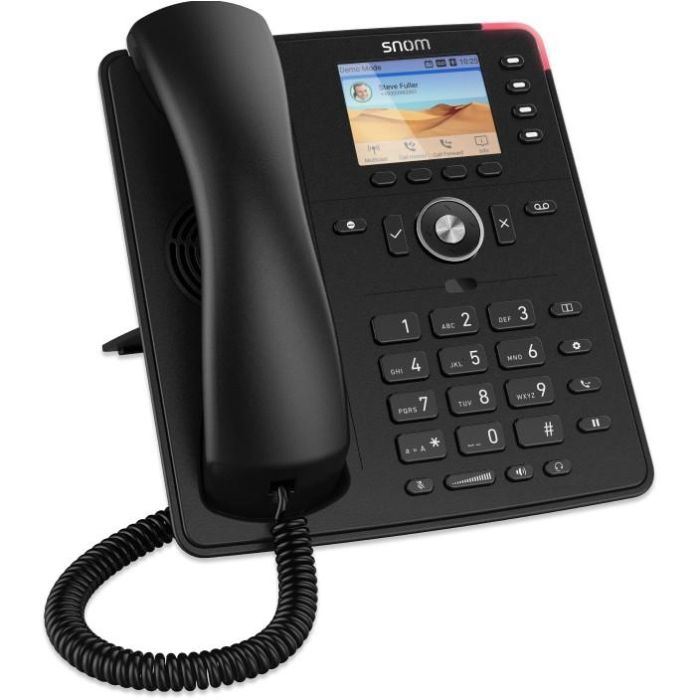 Snom D713 Teléfono IP Negro, Terminal con conexión por cable, Pantalla TFT, Gigabit Ethernet, Altavoz, Compatible con PoE