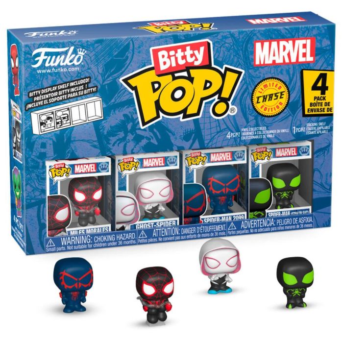 Blister 4 figuras Bitty POP Marvel Spider-Man Miles Morales 1