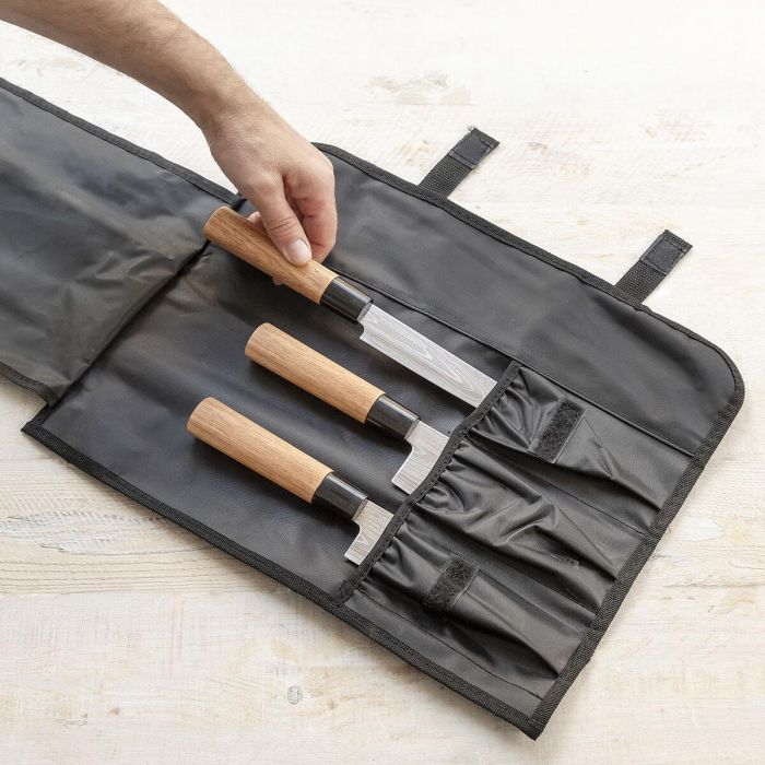 Set de Cuchillos con Funda de Transporte Profesional Damas·Q InnovaGoods 8 Set de Cuchillos con Funda de Transporte Profesional Damas·Q InnovaGoods 8