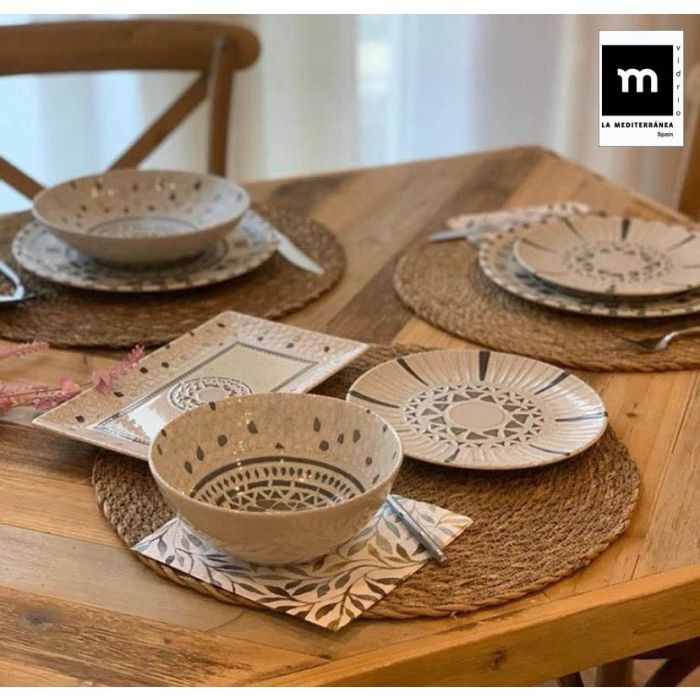 La Mediterranea Plato Llano 26 cm Colección Barroc Monaco Brillo (6 Unidades) 3