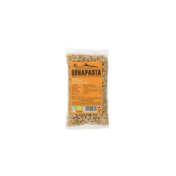 BONAPASTA Galets de Espelta Blancos Tiburones 250g Ecológicos Pasta Alimenticia Certificado ES-ECO-019-CT
