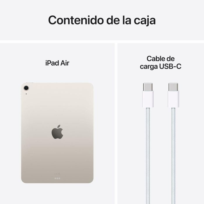 Apple MC9Y4TY/A iPad Air 11" Liquid Retina Wi-Fi Chip M3 128GB Blanco Estrella con Apple Intelligence y Apple Pencil Pro 11