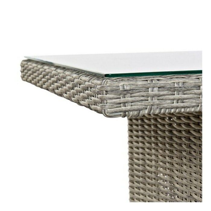 DKD Home Decor Sofá de Jardín y Terraza Gris 204x267x90 cm Set 4 Piezas Desmontable con Cojines Ratán Sintético 6 DKD Home Decor Sofá de Jardín y Terraza Gris 204x267x90 cm Set 4 Piezas Desmontable con Cojines Ratán Sintético 6