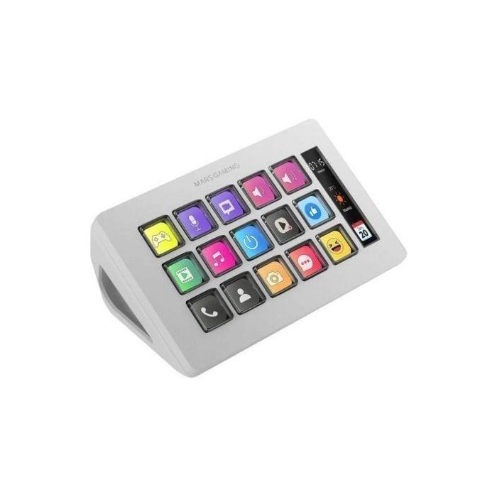 Stream Deck Slim Mars Gaming MSD-ONE/ 15 Teclas LCD/ Blanco Stream Deck Slim Mars Gaming MSD-ONE/ 15 Teclas LCD/ Blanco