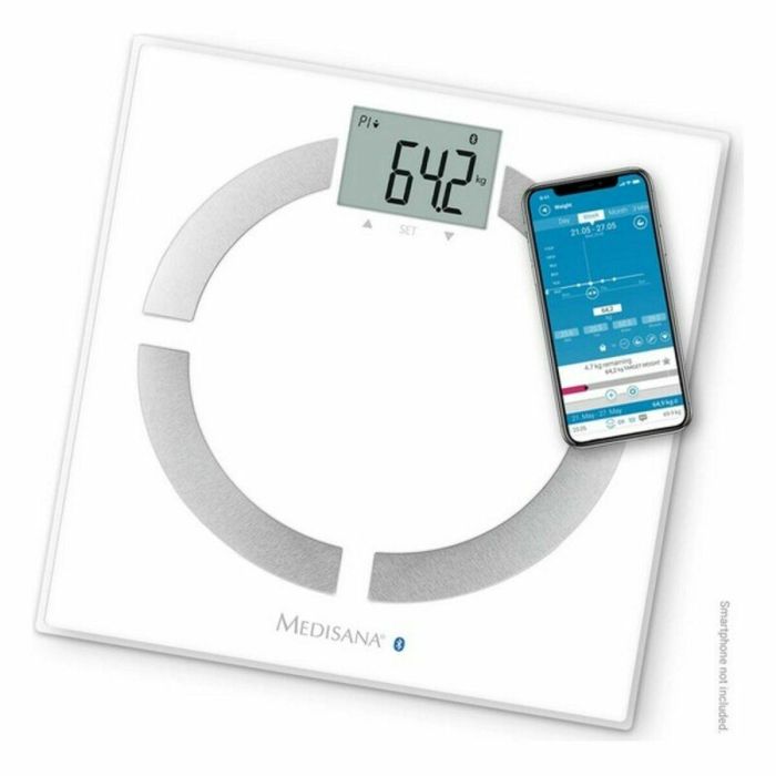Báscula Digital de Baño Medisana MED 40444 Blanco 180 kg 2 Báscula Digital de Baño Medisana MED 40444 Blanco 180 kg 2