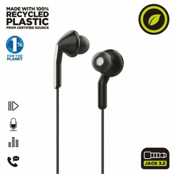 Auriculares con Micrófono Muvit MCHPH0004 Negro 3 Auriculares con Micrófono Muvit MCHPH0004 Negro 3