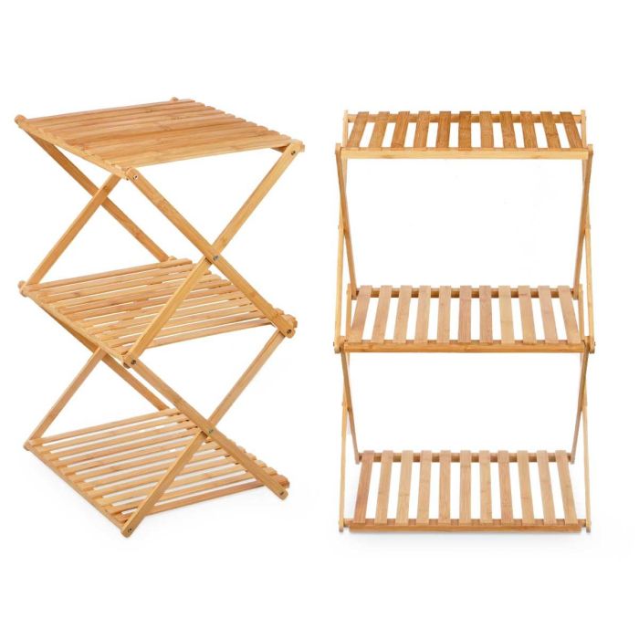 Estanteria Bambu 3 Baldas Plegable Giftdecor 40X62CM (4 Unidades) 1 Estanteria Bambu 3 Baldas Plegable Giftdecor 40X62CM (4 Unidades) 1