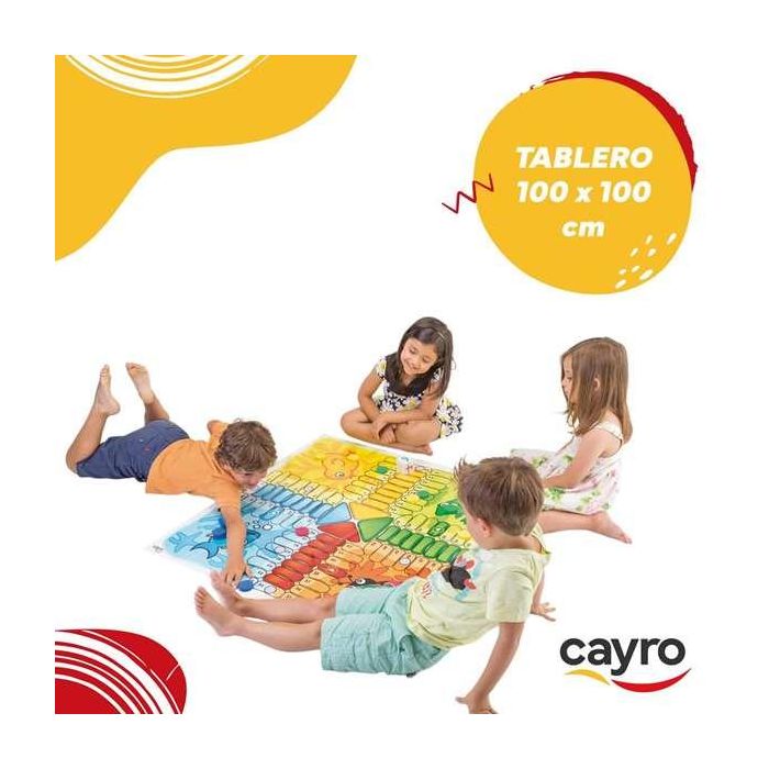 Cayro Juego Parchís Gigante de Suelo 100x100 cm Plástico 3
