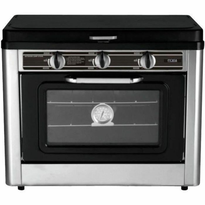 Incasa 016463 INC3700628255277 Estufa y Horno Combinado de 2 Fuegos para Camping