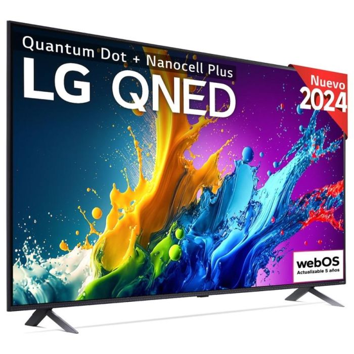 LG 50QNED80T6A 50 pulgadas QNED Smart TV 4K UHD 3840x2160 webOS 24 Wifi HDMI x3 USB x2 Negro 1