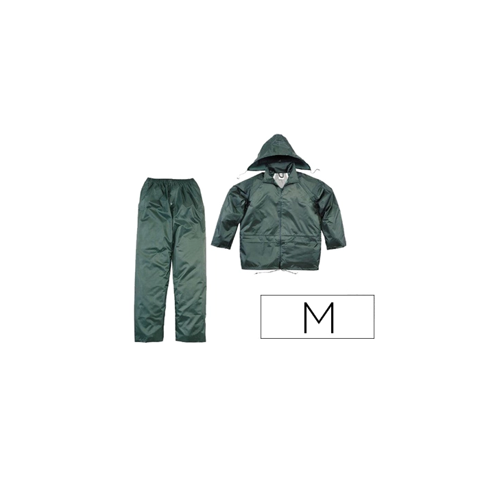 Deltaplus Conjunto de lluvia 400 en poliéster/PVC verde talla M homologado EN 343:31X 0 Deltaplus Conjunto de lluvia 400 en poliéster/PVC verde talla M homologado EN 343:31X 0