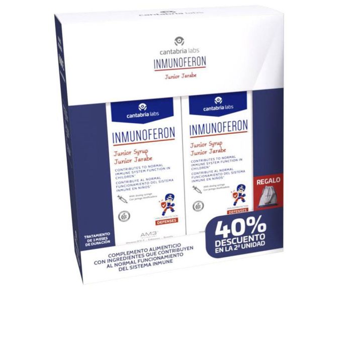 Inmunoferon Junior Jarabe AM3 con Própolis y Equinácea para Niños, Vitaminas C y D, Pack 2 x 150 ml