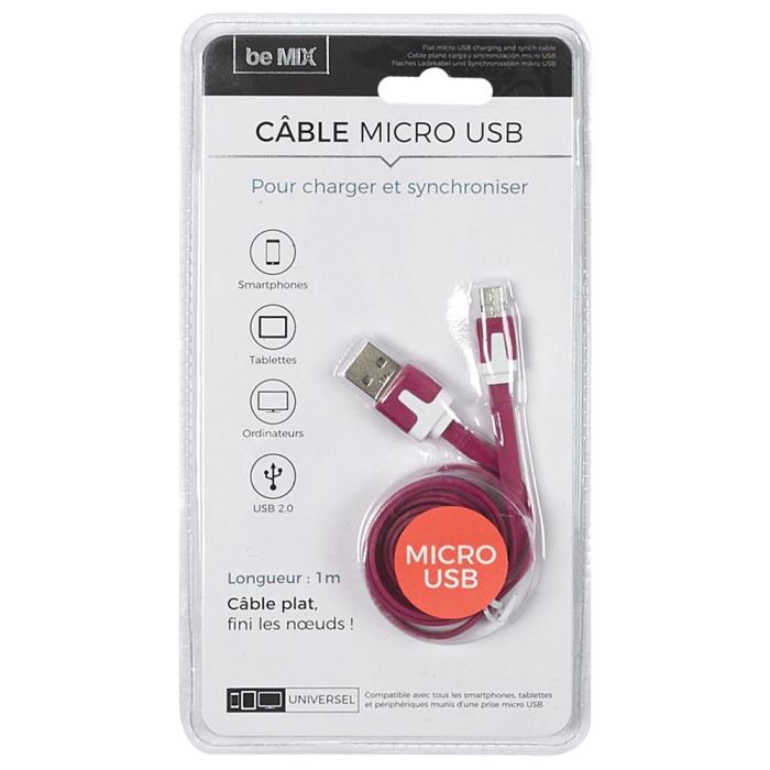 Cable Plano Bicolor Usb Be Mix