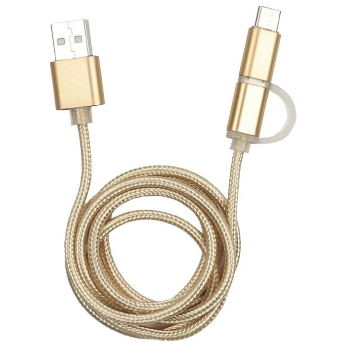 Cable Usb 2 En 1 Micro Usb-T C Be Mix 1