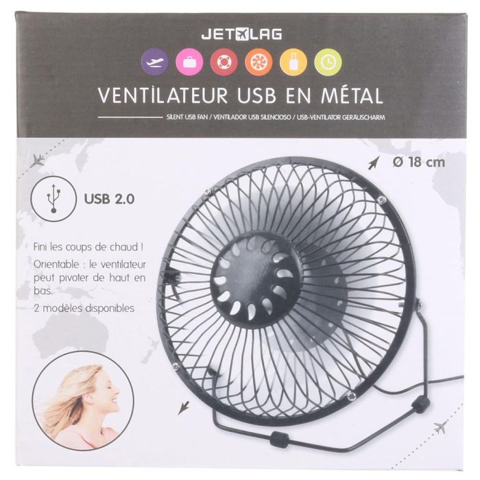 Ventilador Usb Metal Jet Lag diámetro 18 cm  1